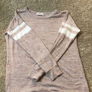 Pink and white sweater